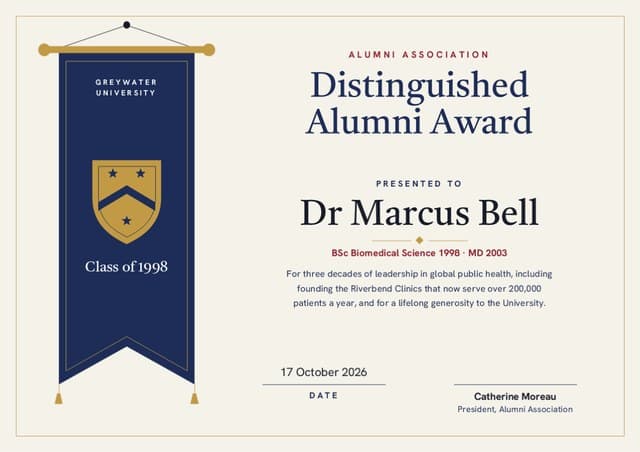 Pennant certificate design