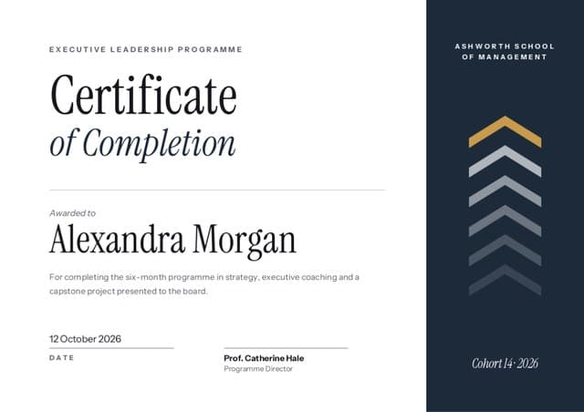 Pinnacle certificate template