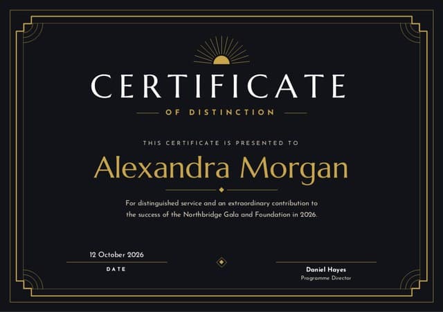 Gatsby certificate template