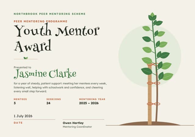 Stake & Tie certificate design